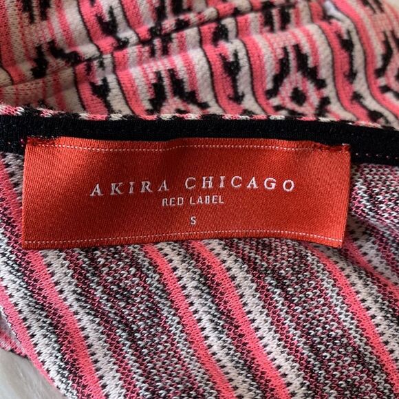 Akira Chicago Red Label Aztec Print Low Back BodyCon Dress Size Small - Picture 3 of 12